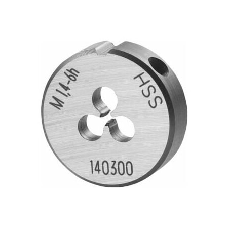 Garant M1.4X0.3 HSS Round Die, Closed/Pre-Slit Form 140300 M1,4